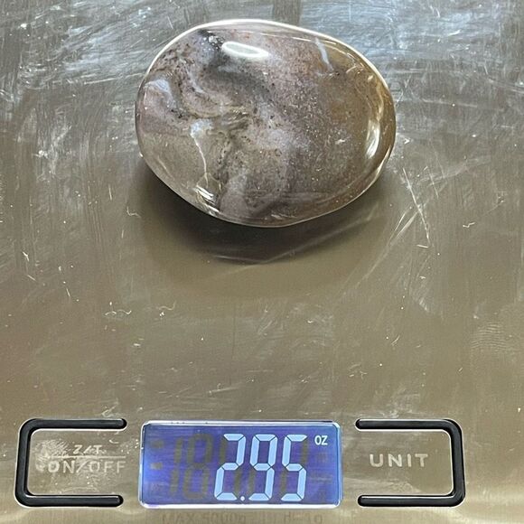 Ocean Jasper palm stone agate agatized crystal swirls brown green white tan - Picture 3 of 6